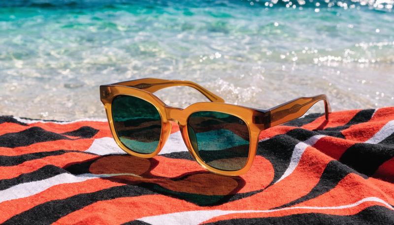 Maui Jim-style sunglasses with vivid lens colour