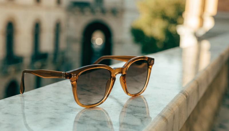 Persol-style acetate frame sunglasses