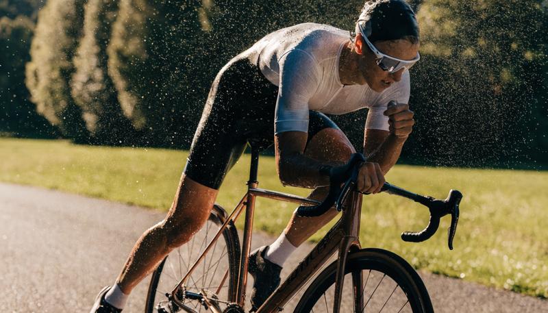 Roka-style lightweight triathlon sunglasses