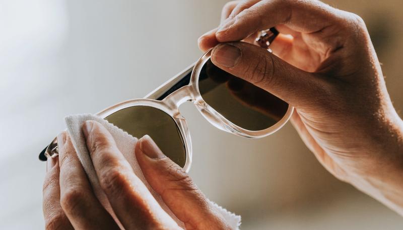 Cleaning sunglasses lenses properly