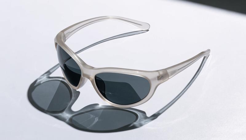 Performance sport sunglasses on a dark background