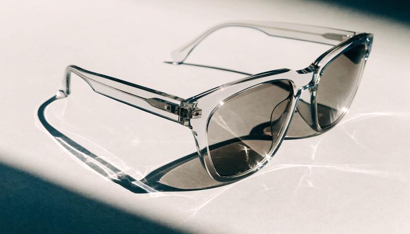Transparent acetate frame sunglasses